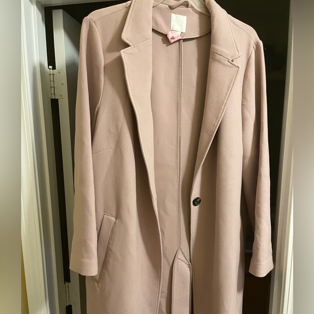 H&M pale pink jacket